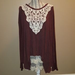 Grace & Lace Knit Top and Cami/Lace Extender